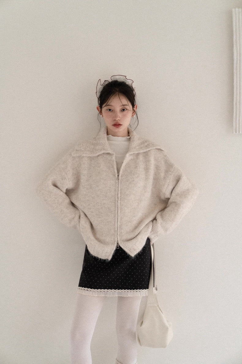 big curler zip Knit SI1026