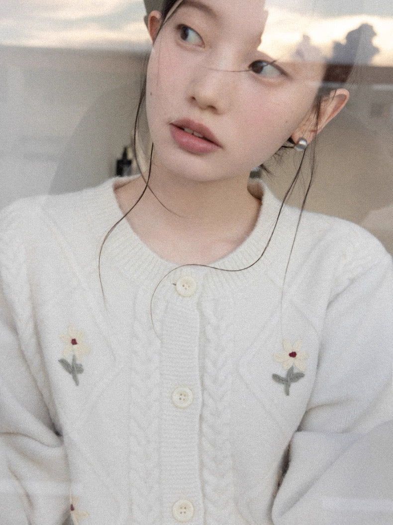 flower point Knit tops SI1043