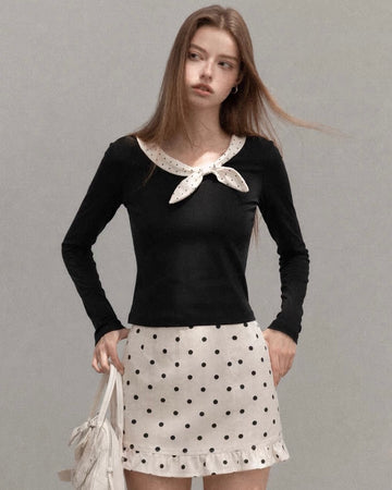 dot point style tops & skirt SI1218