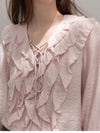 frill point pink tops SI1215