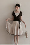 brown point tops & skirt SI1198