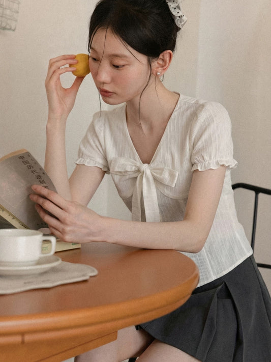 simple gray pleats skirt SI1130