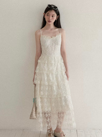 lace frill luxury one-piece SI1173