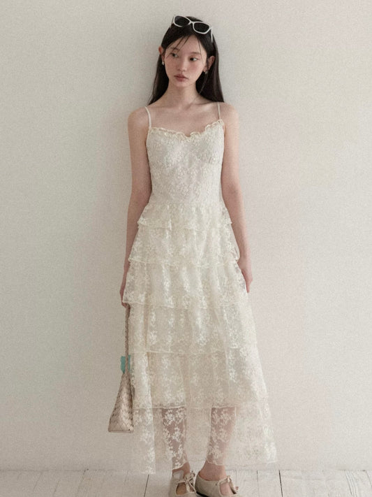 lace frill luxury one-piece SI1173