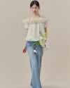 frill mood off shoulder tops SI1196