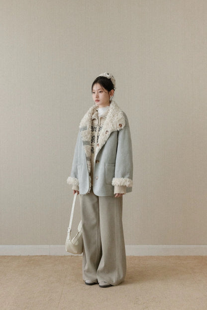 【Restock】reversible blue mood coat SI1047