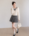 check mood like ivory Knit SI1260