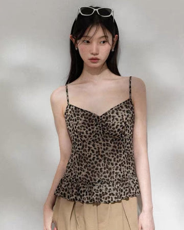 leopard casual tops SI1181