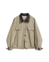 leather curler mood beige jacket SI1256