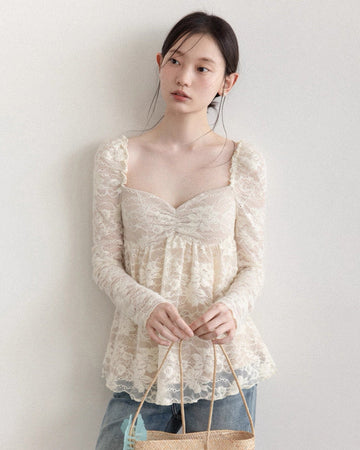 lace mood style tops SI1079