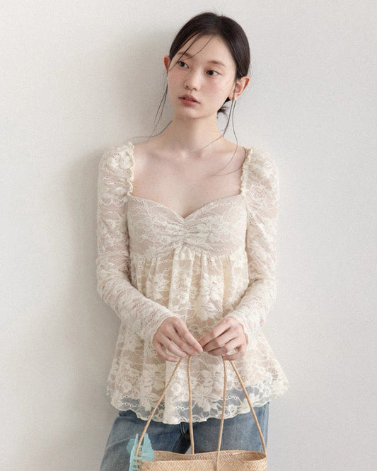 lace mood style tops SI1079