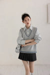 【pre oder】stripe mood shirt & vest SI1203