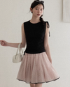 dot pink mood skirt SI1142