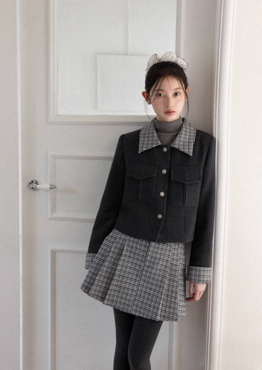 check curler jacket SI1019