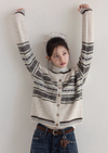 pattern trend Knit cardigan SI1021