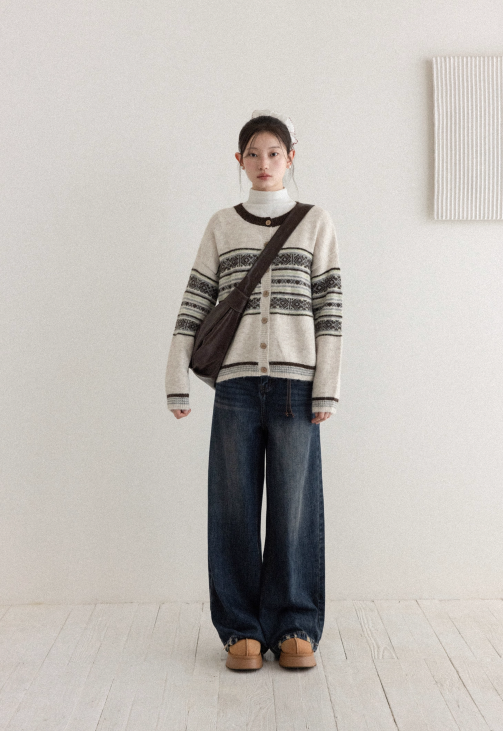 pattern trend Knit cardigan SI1021