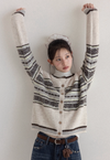 pattern trend Knit cardigan SI1021