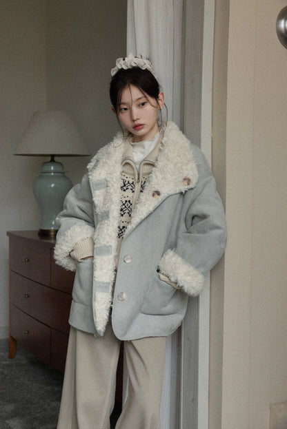 【Restock】reversible blue mood coat SI1047