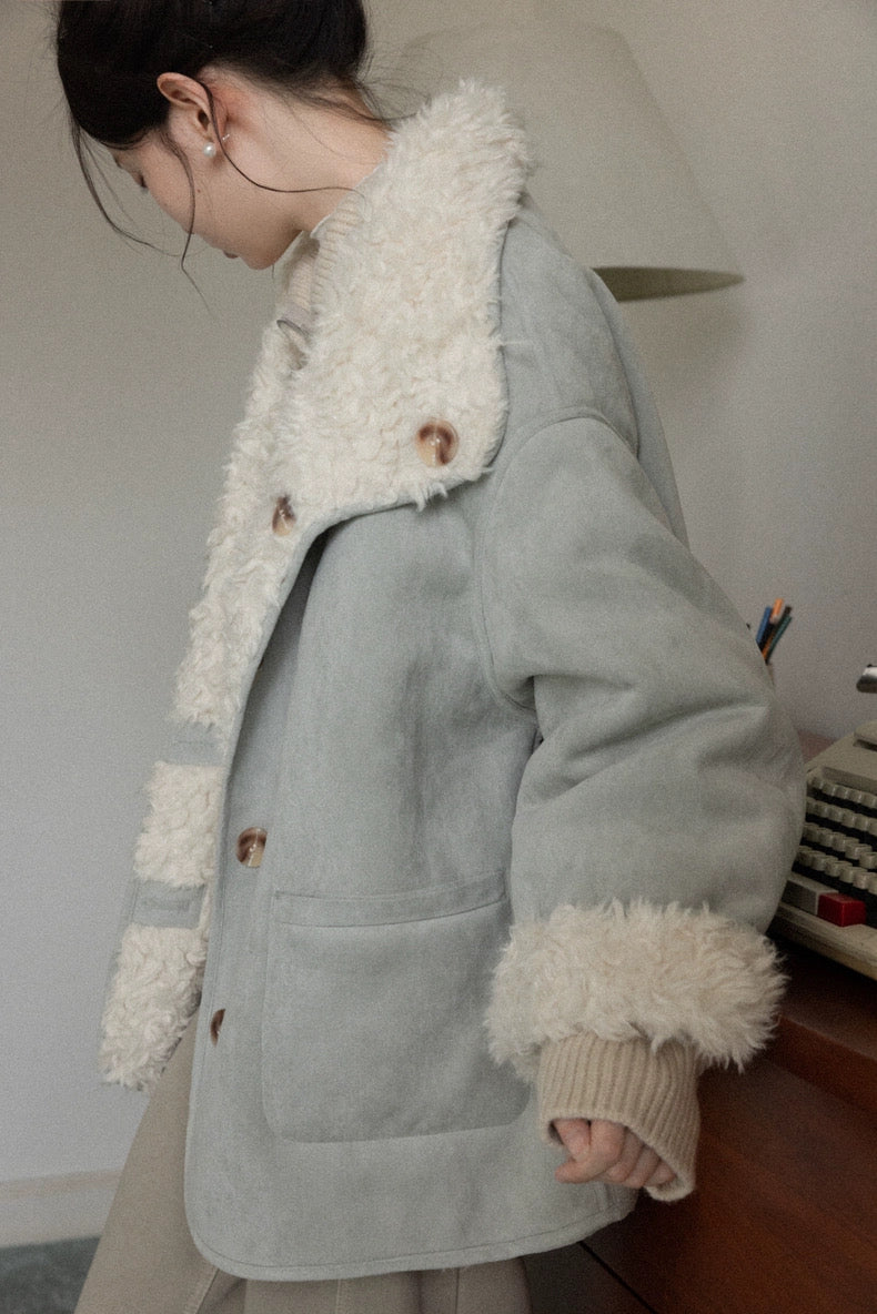 【Restock】reversible blue mood coat SI1047