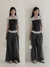 stripe dokking casual tops SI1158