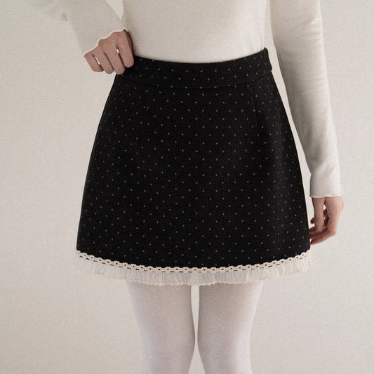 dot frill skirt SI1027