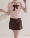 dot brown skirt SI1144