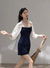 navy dot mood one-piece SI1188