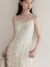 lace frill luxury one-piece SI1173