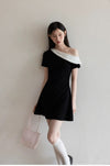 dot one shoulder one-piece SI1160