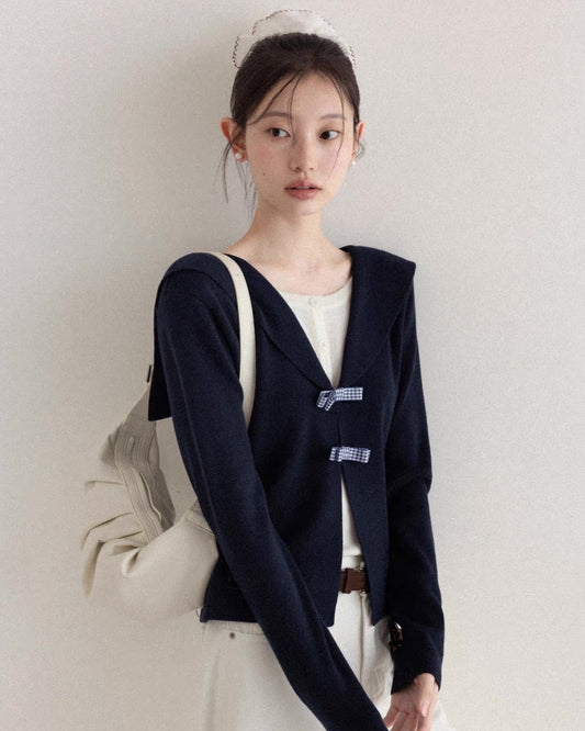 【pre oder】ribbon check mood tops SI1204