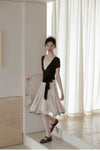 brown point tops & skirt SI1198