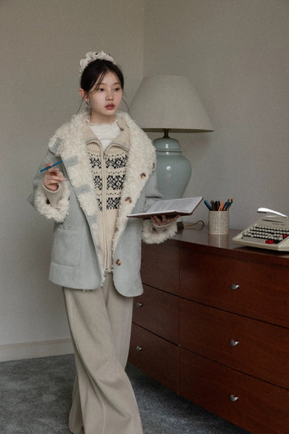 【Restock】reversible blue mood coat SI1047