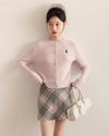 pink point Knit tops SI1090