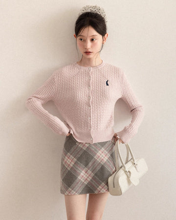 pink point Knit tops SI1090