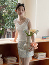 lace shoulder point tops SI1153