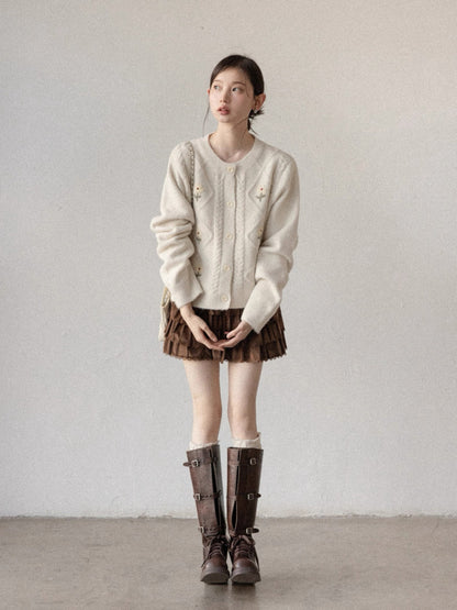 flower point Knit tops SI1043