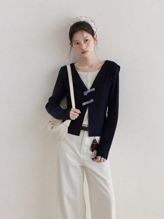 【pre oder】ribbon check mood tops SI1204