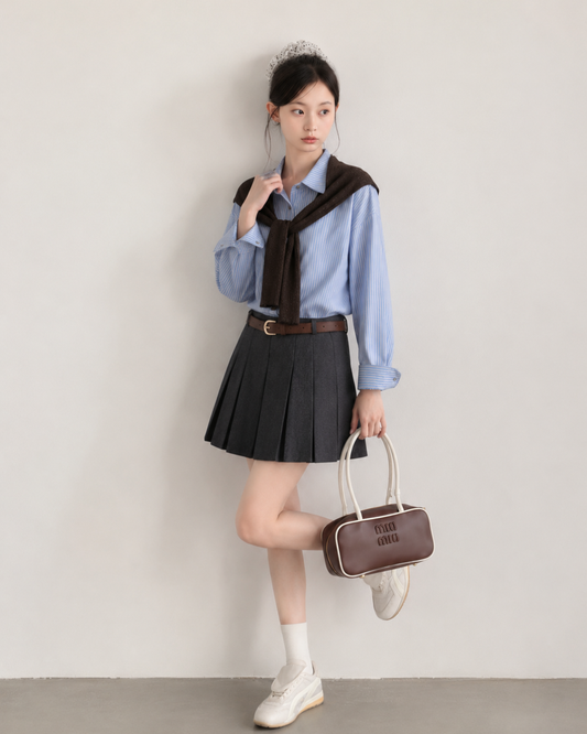blue mulch stylish shirt SI1238