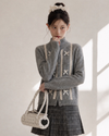ribbon line lace point Knit SI1258