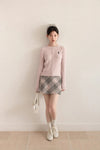 pink point Knit tops SI1090