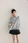 【pre oder】stripe mood shirt & vest SI1203