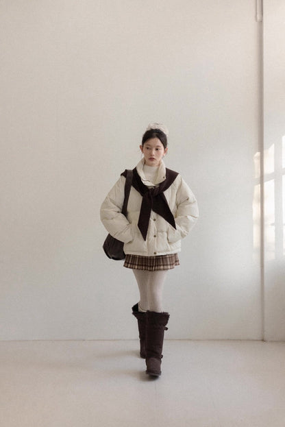 brown foodie ivory jacket SI1056