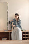 mood curler ribbon denim jacket  SI1074