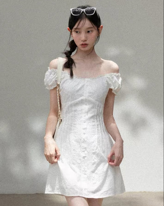 white girly mood one-piece SI1171