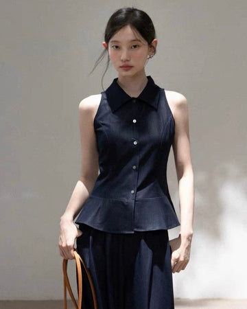 navy stylish tops & pants SI1187