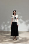 girly shoulder ribbon tops SI1193