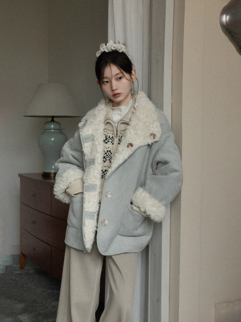 【Restock】reversible blue mood coat SI1047