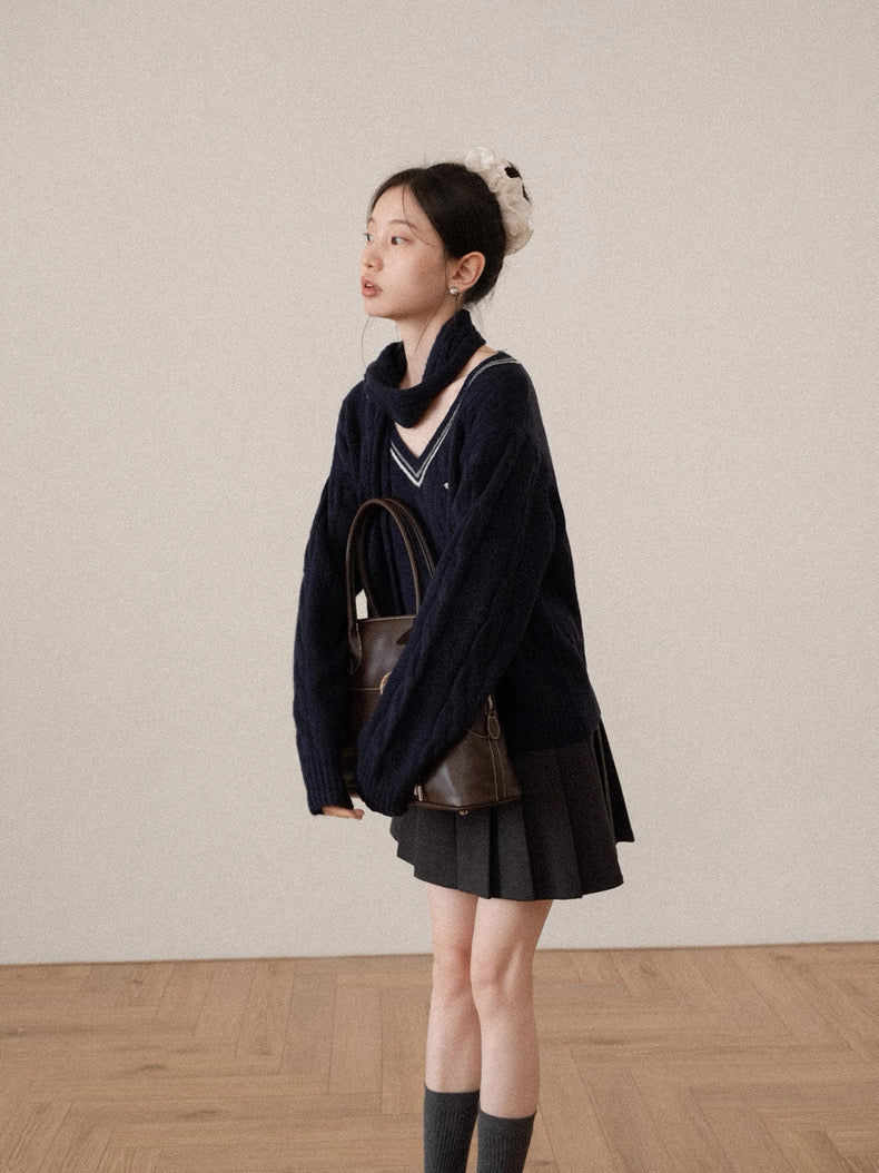 muffler v cut Knit SI1050