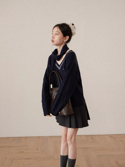 muffler v cut Knit SI1050