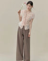 pink baby ribbon tops SI1195